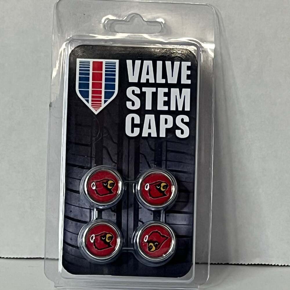 WinCraft Louisville Cardinals NCAA Tire Valve Stem Caps - Set of 4